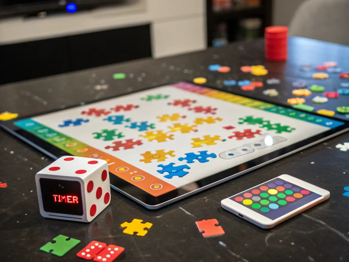 A screenshot of the AI-powered hint system in the Dongsheng International puzzle game, showing how the AI suggests moves to help players solve complex puzzles.